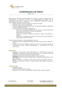 coordinador/a de ventas - Ajuntament de Sant Cugat