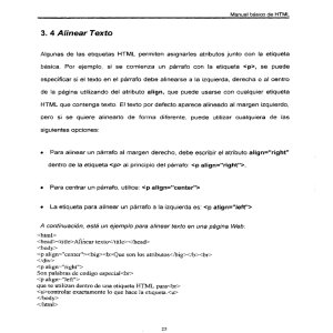 3.4 Alinear Texto - Universidad Francisco Gavidia