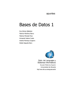 Bases de Datos 1 - RUA - Universidad de Alicante