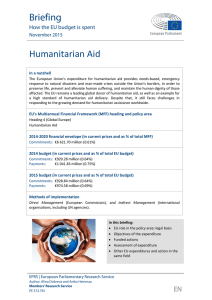 How the EU budget is spent: Humanitarian Aid