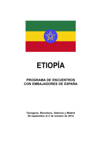 Programa de Encuentros con Embajadores. Etiopía 2014