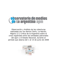 Observación y Análisis de las coberturas realizadas por los diarios