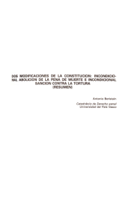 DOS MODIFICACIONES DE LA CONSTITUCIÓN: INCONDICIO NAL