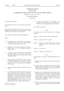 Commission Decision of 24 June 2011 on establishing the
