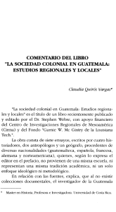 "LA SOCIEDAD COLONIAL EN GUATEMALA:— ESTUDIOS