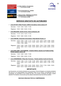 servicio gratuito de autobuses