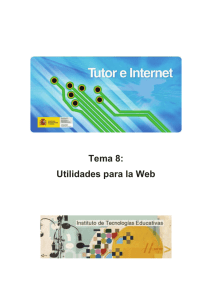 Tema 8: Utilidades para la Web