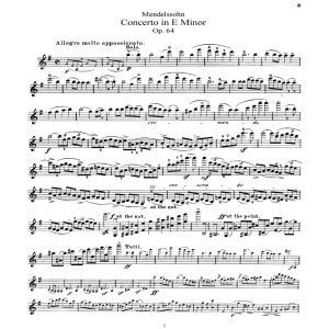 Page 1 Mendelssohn Concerto in E Minor Op. 64 Allegro molto