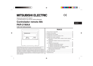 Manual De Usuario Termostato PAR-21MAA Mitsubishi Electric Aire