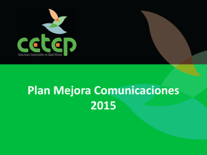 Plan Mejora Comunicaciones 2015
