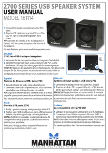 2700 series usb speaker system user manual