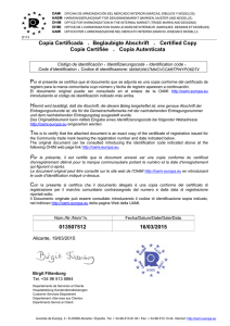 Copia Certificada Beglaubigte Abschrift Certified