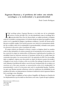 Zygmunt Bauman y el problema del orden: una mirada sociológica a