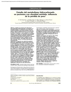 ORIGINALES Estudio del metabolismo hidrocarbonado en