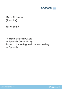 Mark Scheme (Results) June 2015 - Edexcel