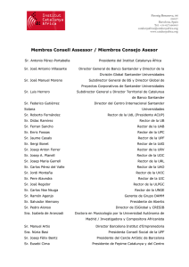 Membres Consell Assessor / Miembros Consejo Asesor