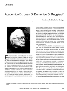 Académico Dr. Juan Di Doménico Di Ruggiero