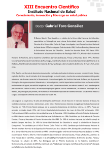 Doctor Gabriel Toro González - Instituto Nacional de Salud