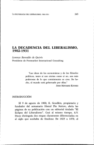 LA DECADENCIA DEL LIBERALISMO, 1902-1931