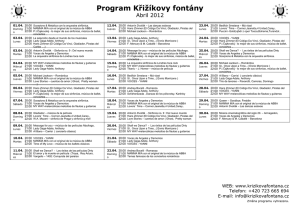 Program Křižíkovy fontány