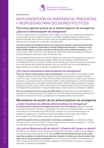 Anticoncepción de emergencia: preguntas y respuestas para