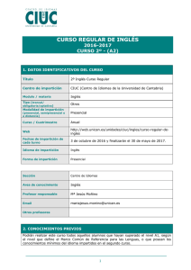 Plan de capacitación inglés - Universidad de Cantabria