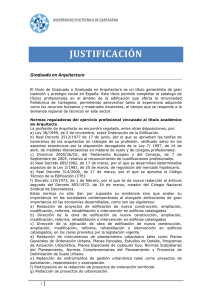 Justificación del título - Universidad Politécnica de Cartagena