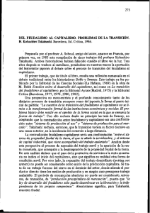del feudalismo ai, capitalismo. problemas de la transici6n.