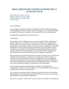 reglamento de contrataciones de la aviacion civil