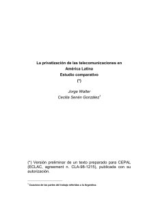 La privatización de las telecomunicaciones en América Latina