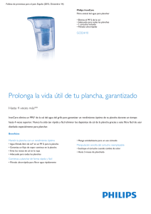 Product Leaflet: Filtro antical del agua para planchar