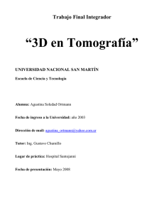 3D en tomografía - Universidad Nacional de San Martín