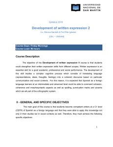 Development of written expression 2