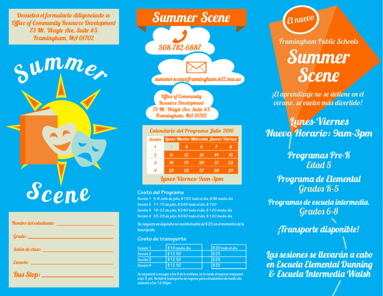 Summer Scene Framingham Public Schools