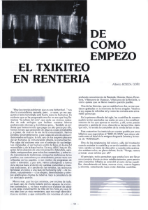 De cómo empezó el txikiteo en Rentería, Alberto Eceiza Goñi