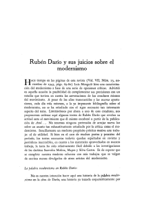 Ruben Dario y sus juicios sobre el