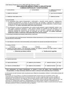 Medical Statement Form (Spanish) - USDA Civil Rights (CA Dept of