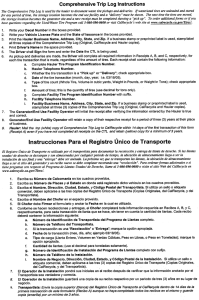 Instrucciones Para el Registro Unico de Transporte