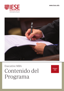 Contenido del Programa - Executive MBA
