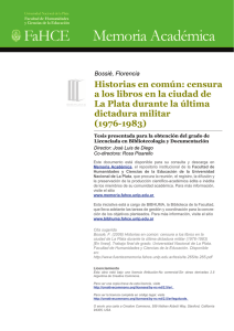 Historias en común: censura a los libros en la ciudad de La Plata
