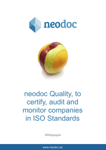 White paper "neodoc Quality to certify, audit and monitor companies