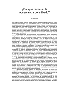 ¿Por qué rechazar la observancia del sábado?