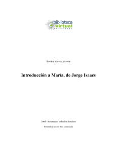 Introducción a María, de Jorge Isaacs