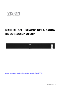 MANUAL DEL USUARIO DE LA BARRA DE SONIDO SP