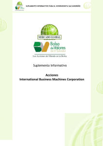 Suplemento Acciones International Business Machines Corporation