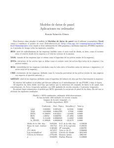 Modelos de datos de panel Aplicaciones en ordenador