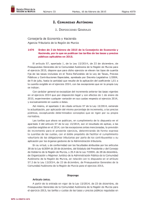 Orden de 3 de febrero de 2015 - Boletín Oficial de la Región de Murcia