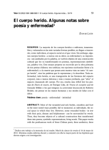 El cuerpo herido. Algunas notas sobre poesía y