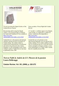 Text as Faith in Andrés de Li`s Thesoro de la passion Laura