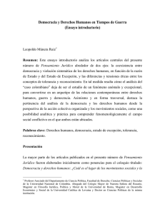 Democracia y Derechos Humanos en Tiempos de Guerra